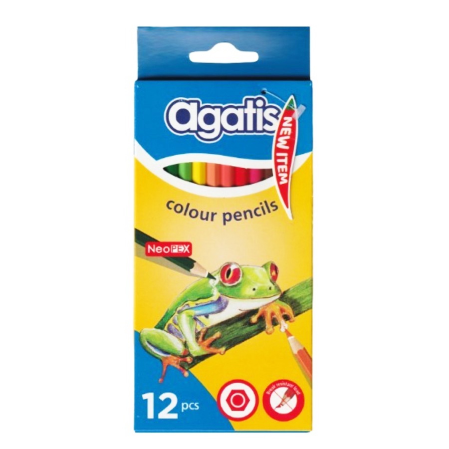 

Pensil Mewarna / Mewarnai / Pensil Warna AGATIS ® 12 warna panjang #Neopex