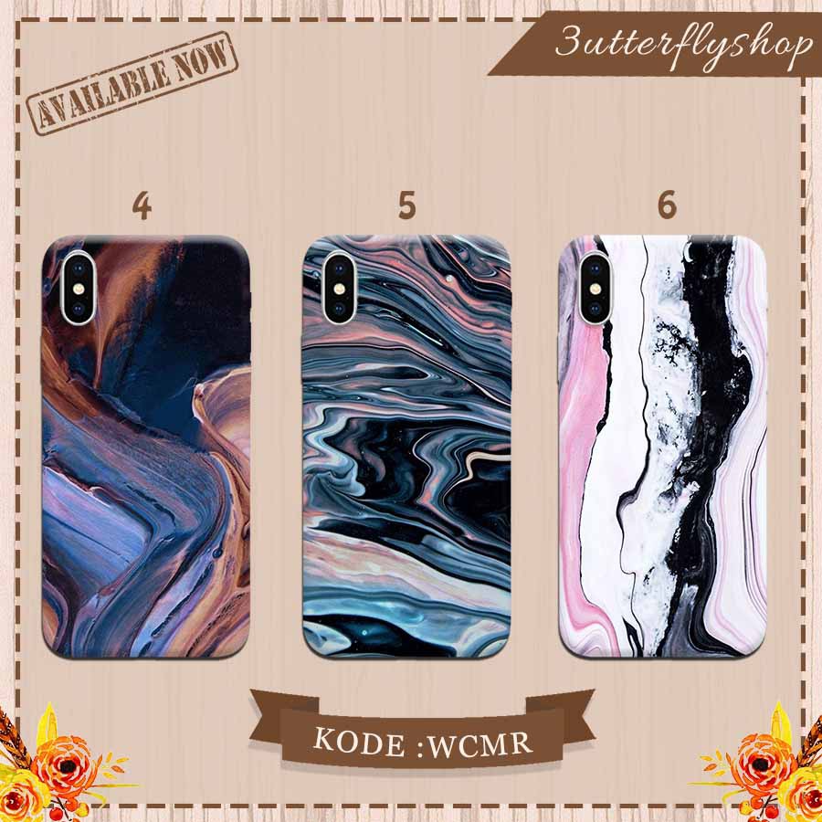 Water color marble case Oppo Vivo Realme Redmi Xiaomi Samsung Iphone