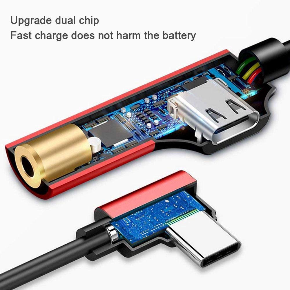 Kabel Adapter Konverter 2 in 1 USB Tipe C ke Audio Jack 3.5mm