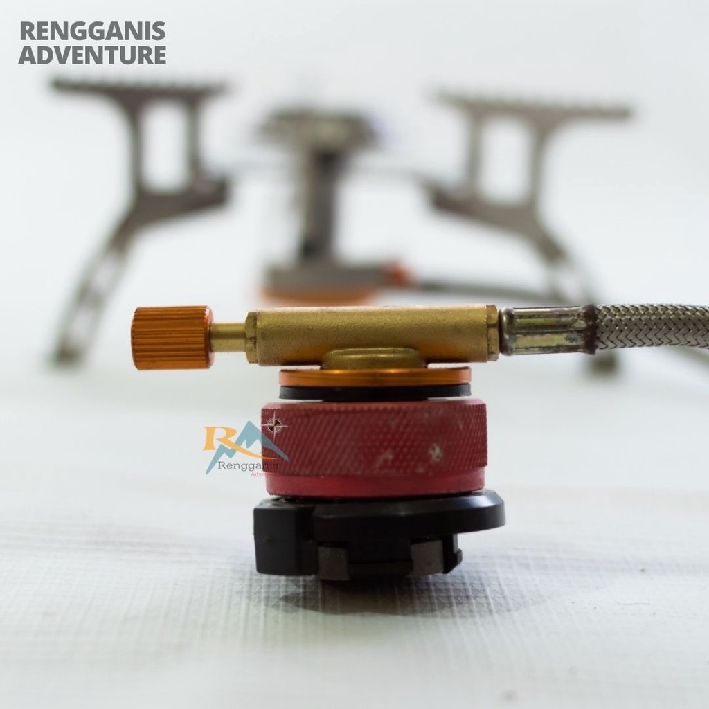 ADAPTOR SHOCK KONEKTOR GAS HI-COOK PORTABLE BUTANE HEAD KEPALA ADAPTER KOMPOR PORTABLE KEMAH CAMPING PENDAKI GUNUNG COD