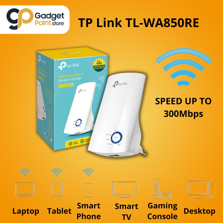 TP - LINK WA850RE 300Mbps Wi-Fi Range Extender TL WA850RE - Garansi 1 Tahun