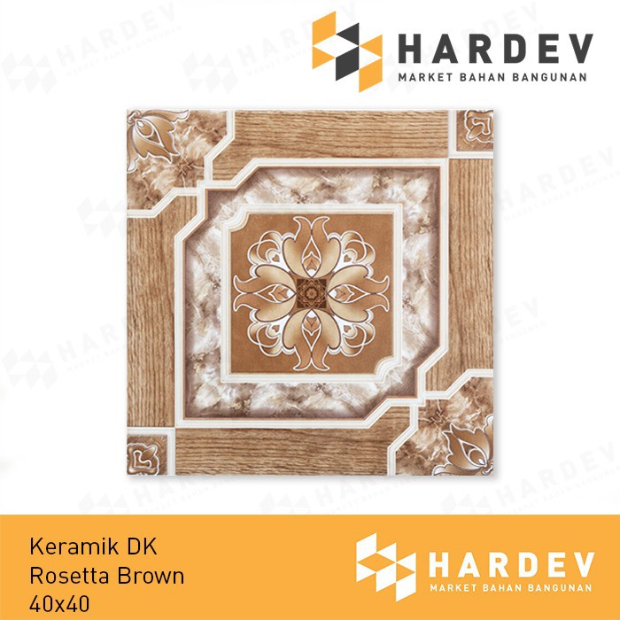 Keramik Lantai DK Ceramica Rosetta Brown Uk. 40x40