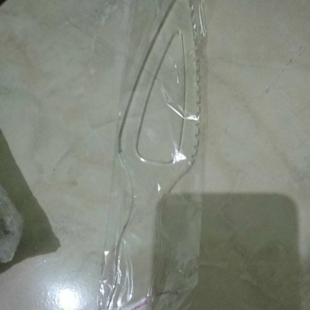 Per10pcs-pisau Plastik Kue Bening