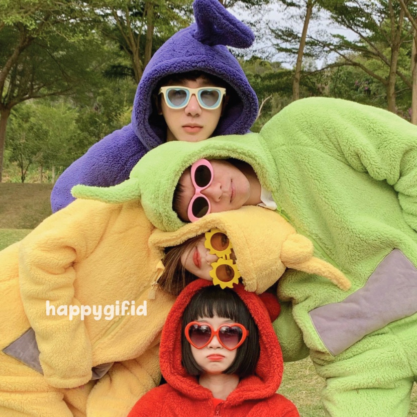 LALA PO TELETUBBIES TINKY WINKY DIPSY ONESIE BAJU TIDUR KOSTUM DASTER PIYAMA KIGURUMI