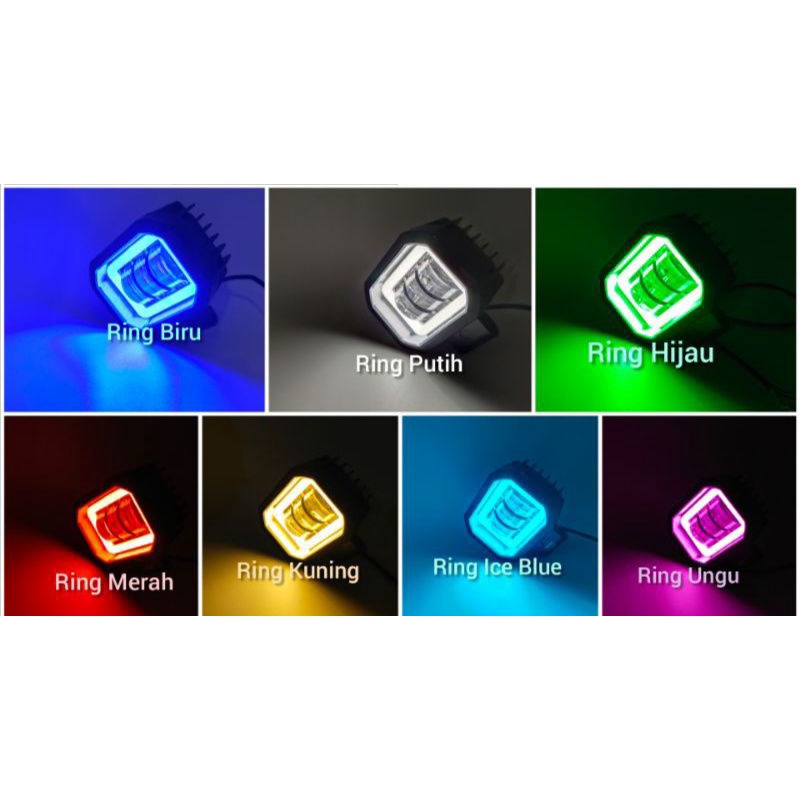 LAMPU TEMBAK SOROT LED 3 MATA CWL 6D 30 WATT ANGEL EYE