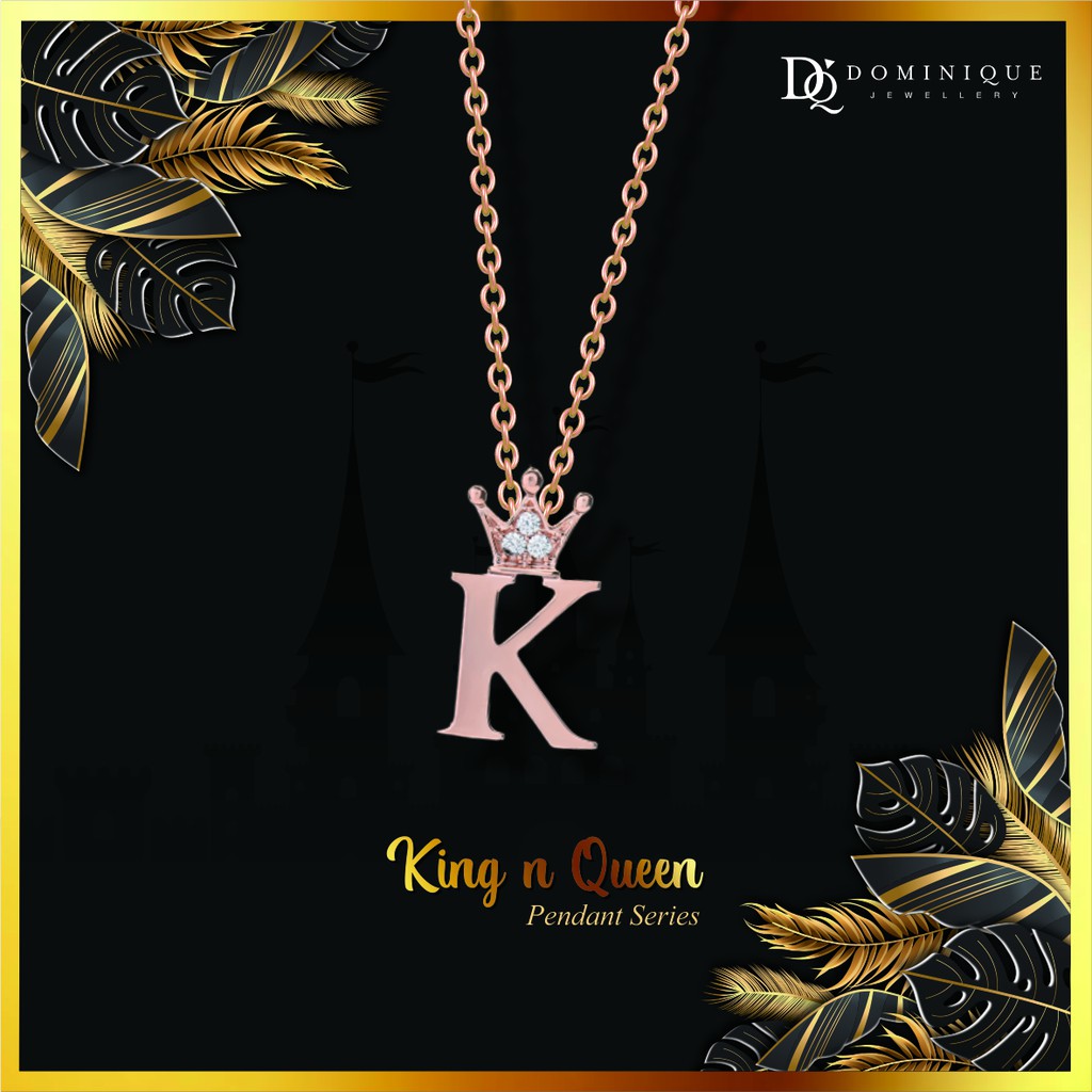 

Dominique Jewellery-Diamond Pendant Kalung Alpha Beta K King & Queen Dominique Jewellery