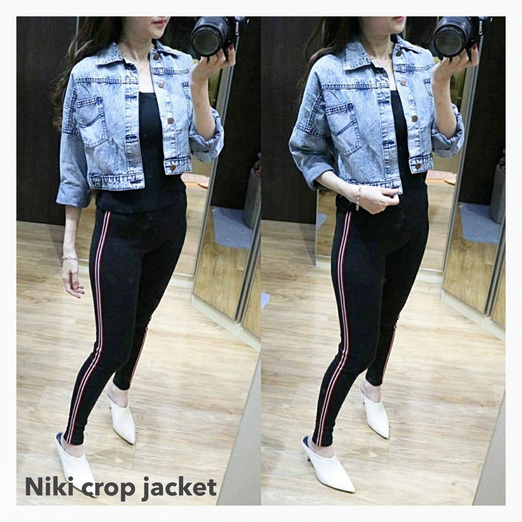 (ORIGINAL) Niki oversize crop jacket wanita -Thejanclothes