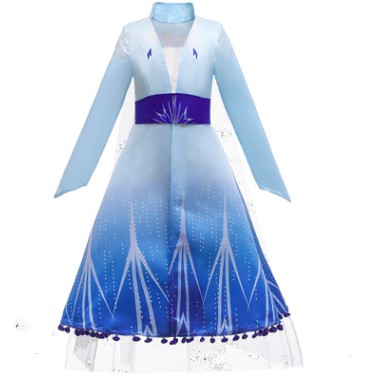 Kostum cosplay dress princess elsa anak frozen dress gaun elsa anak