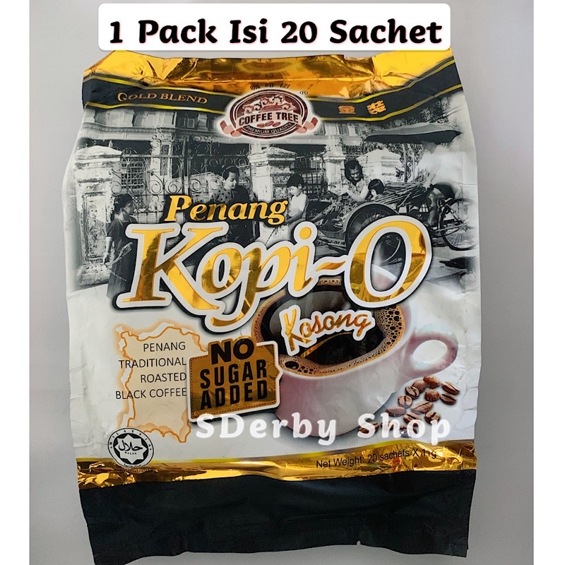 

Coffee Tree Penang Kopi Hitam O No Sugar Added Tanpa Gula
