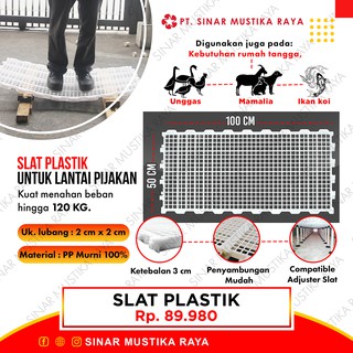 Econo Slat - Lantai Pijakan Plastik - Alat Ternak Ayam Unggas