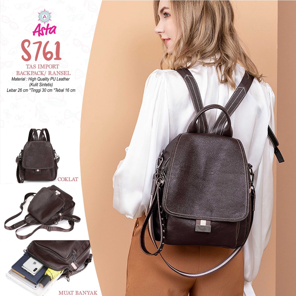 ASTA S761 RANSEL WANITA / BACKPACK WANITA / RANSEL IMPORT / TAS IMPORT MURAH