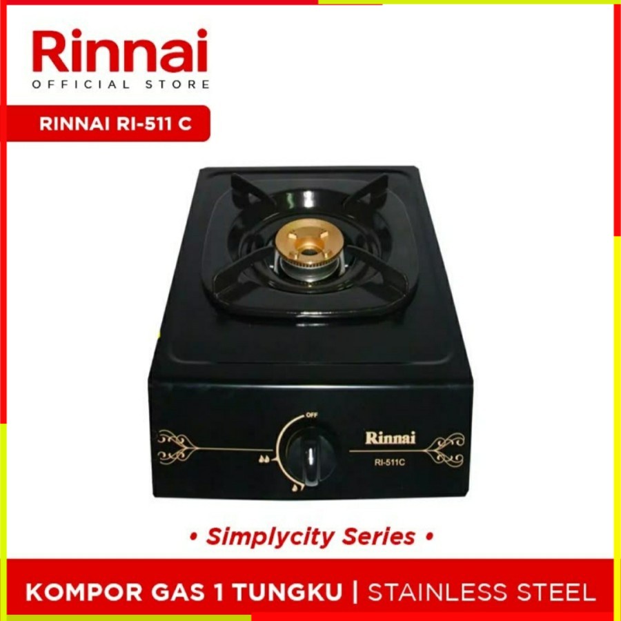 KOMPOR GAS RINNAI RI511C KOMPOR 1 TUNGKU KOMPOR GAS 1 TUNGKU GAS ALAT MASAK ALAT PERALATAN PERLENGKA