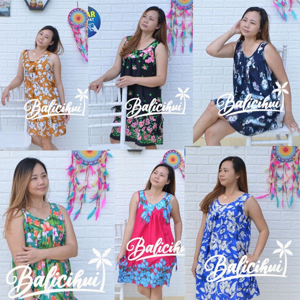 Balicihui Daster Saku Dress Wanita Baju Tidur Wanita Pakaian Santai Wanita Daster Bali Dress Bali