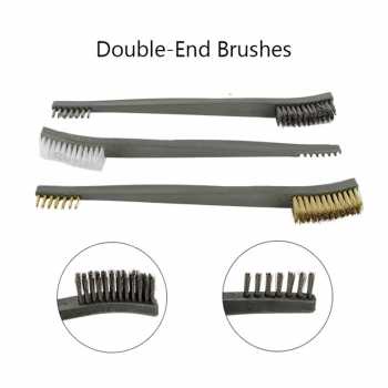 Sikat Besi Steel Wire Brush 3 PCS with Pick Set 4 PCS -2TK01