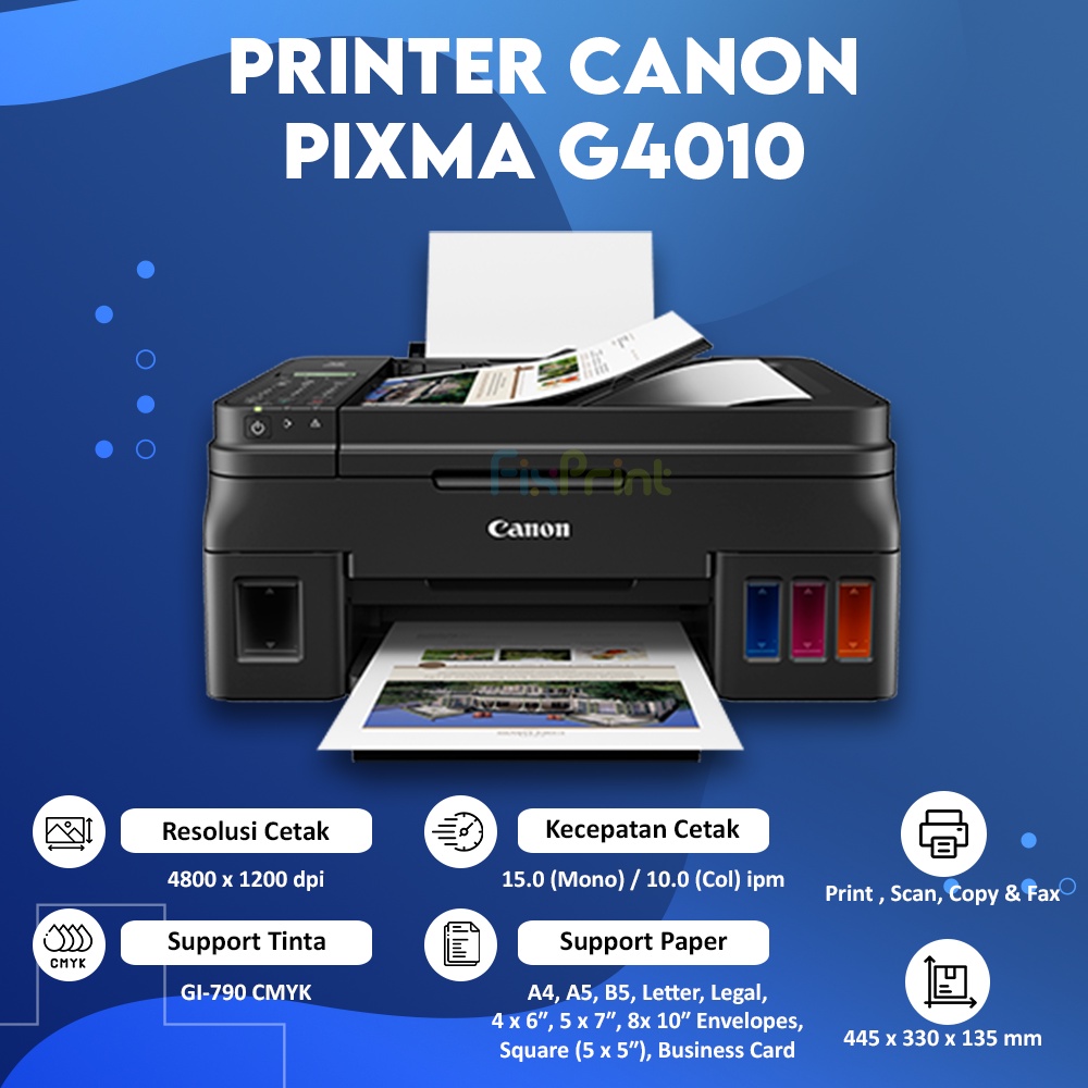 Printer Canon G4010 New Print Scan Copy Wifi All in One