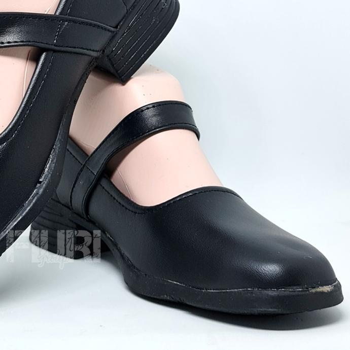 FIURI - Sepatu Pantofel Wanita Tali Hitam - Sepatu Pantofel Sekolah Wanita