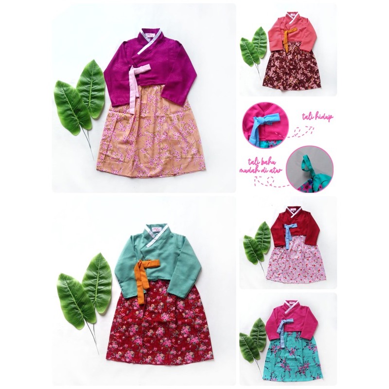 Gamis cardi hanbok usia 3-10 tahun hanbook nablfashion