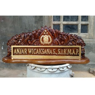 Papan Nama Meja Kantor Ukir Logo Polisi Kejaksaan Papan Nama Meja Kantor Ukir Logo Polisi Kejaksaan
