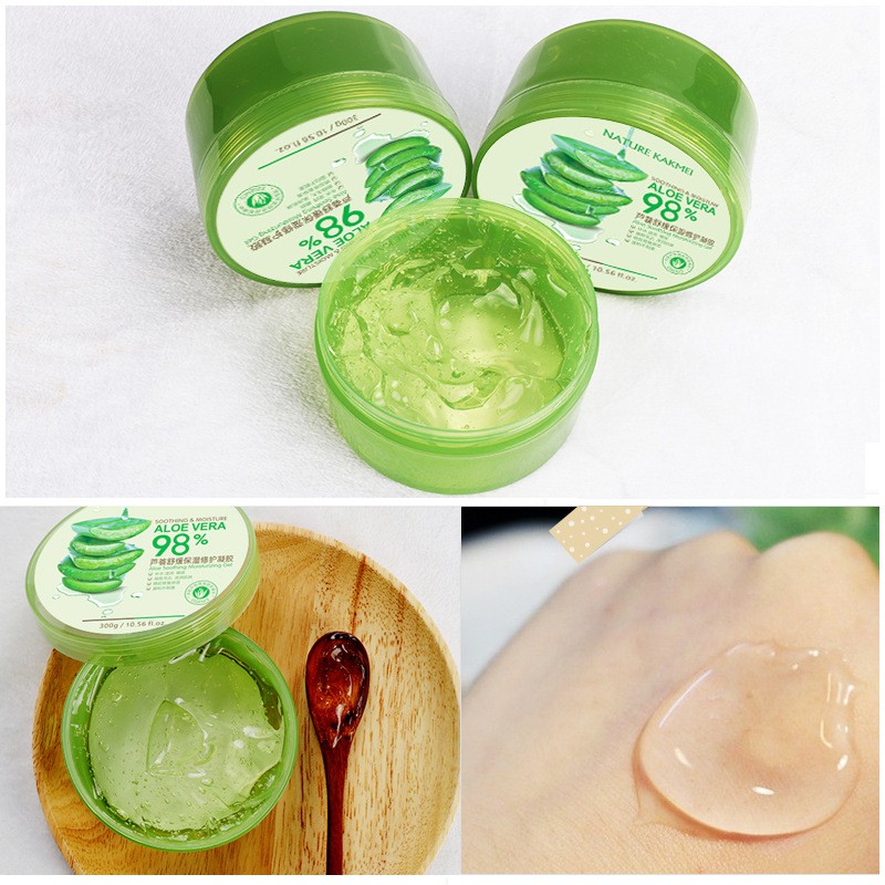 NATURE KAKMEI（ZEUSEE） Ointment Aloe Vera 98% 99% Soothing Gel -300ml gel lidah buaya