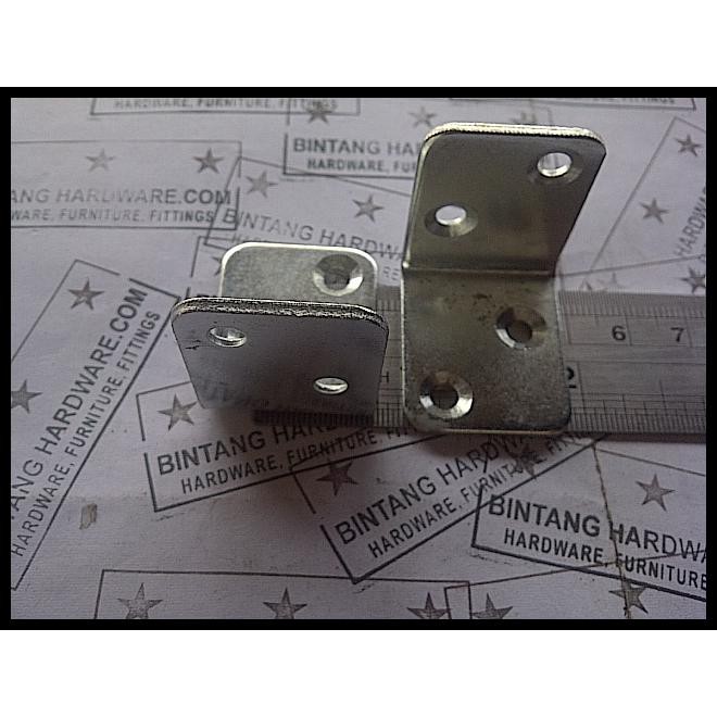 Siku L Tebal 2 Lubang Ambalan Tatakan Papan Rak Angle 514 Murah