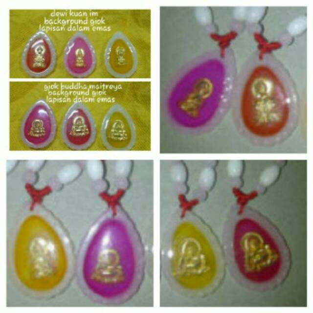 Kalung Buddha Maitreya dan Dewi Kuan Im