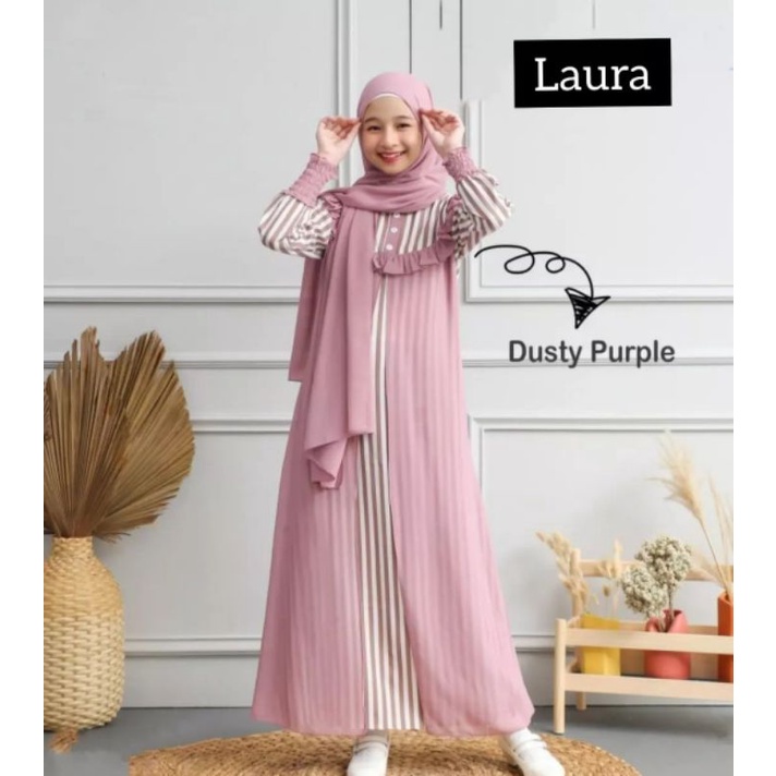 GAMIS ANAK + PHASMINA USIA 10 SAMPAI 12 TAHUN BAJU GAMIS ANAK TANGGUNG TERBARU PAKAIAN MUSLIM ANAK P