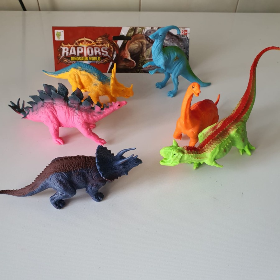mainan anak dinosaurus karet / dinosaurus figur karet