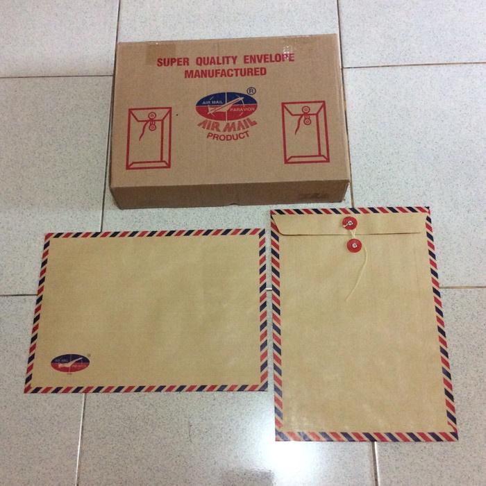 

Produk Unggulan Amplop Coklat Folio Air Mail 310 Tali / Amplop Coklat Air Mail 310 F4 Limited
