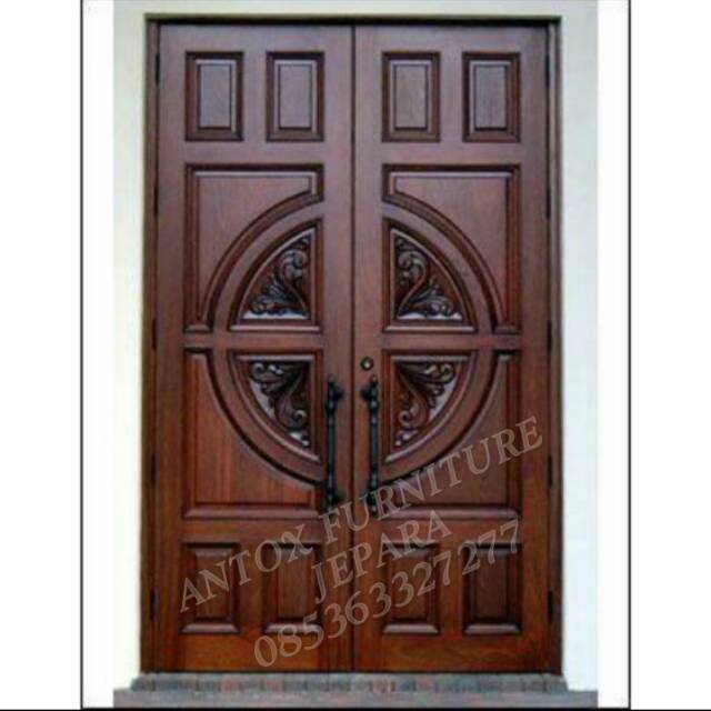 Kusen pintu jati ukiran minimalis