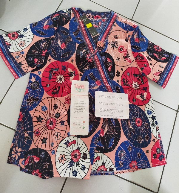 Blouse  267 Awi/kh# Atasan Batik Wanita Bahan Katun Stretch