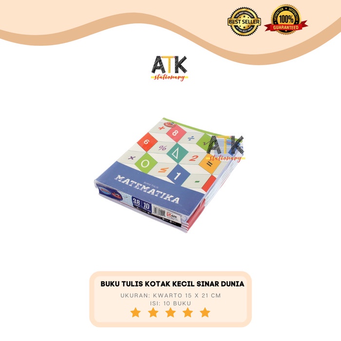 

Wow Buku Tulis Matematika Kotak Kecil Sinar Dunia 38 Lembar Atk Hot Sale