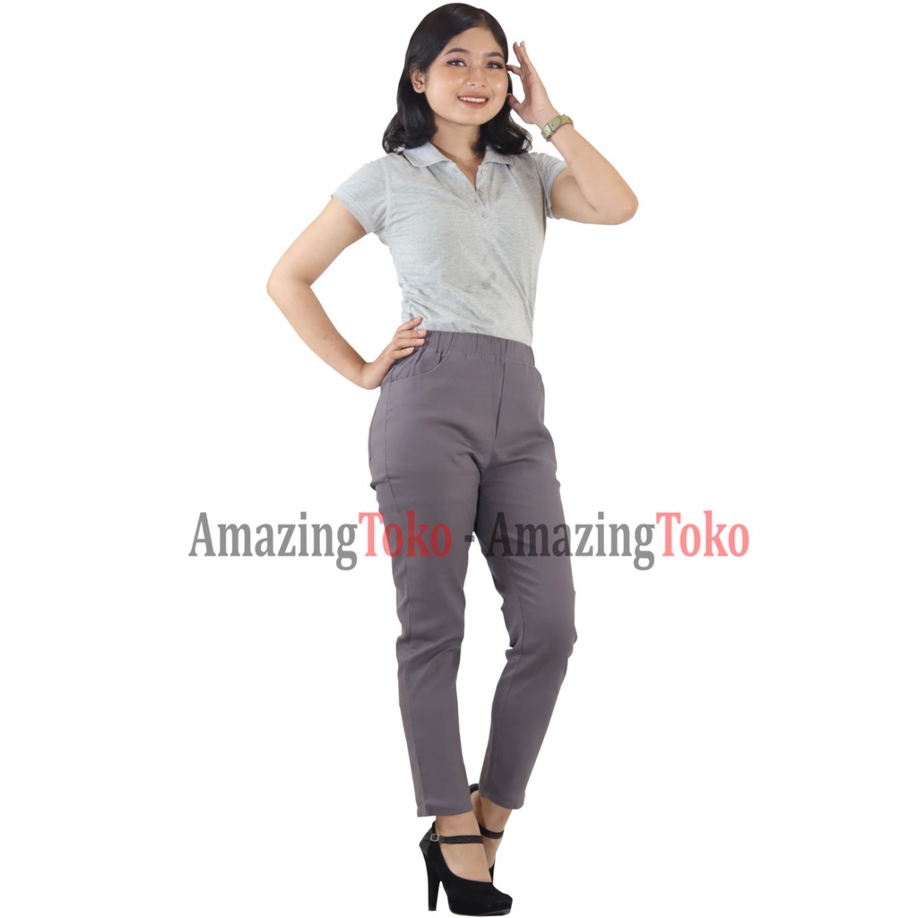 Celana Chinos Wanita , Chinos Pants Wanita Premium , Celana Kerja Wanita