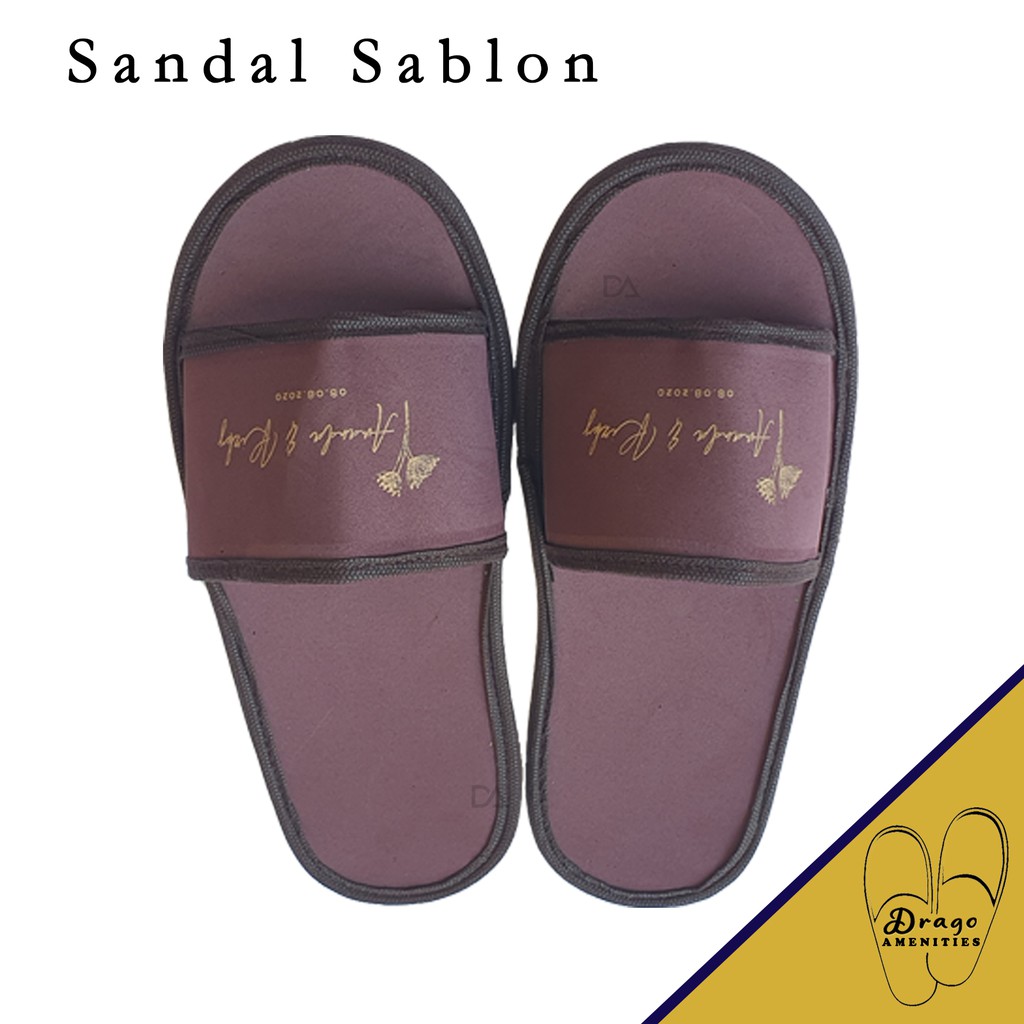 CUSTOM SABLON!! Sandal Hotel Custom Sablon Spa Souvenir Salon