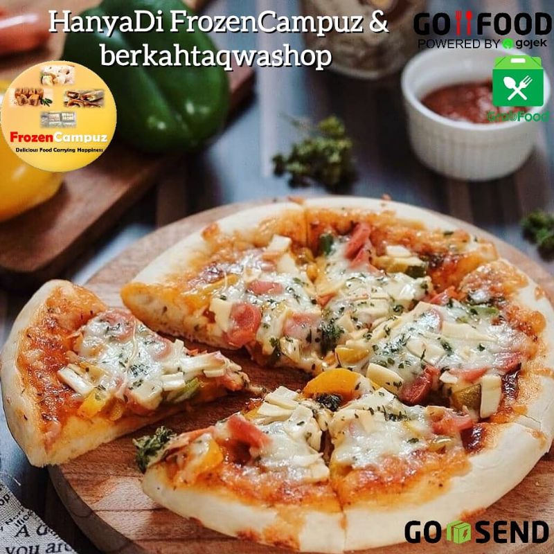 Pizza Sosis Keju Mozzarella Pizza Keju Sosis Frozen Pizza Frozen Food Per Pak