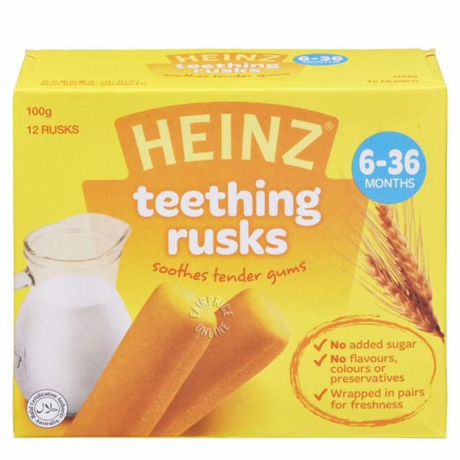 heinz teething rusks bayi / biskuit bayi / biskuit
