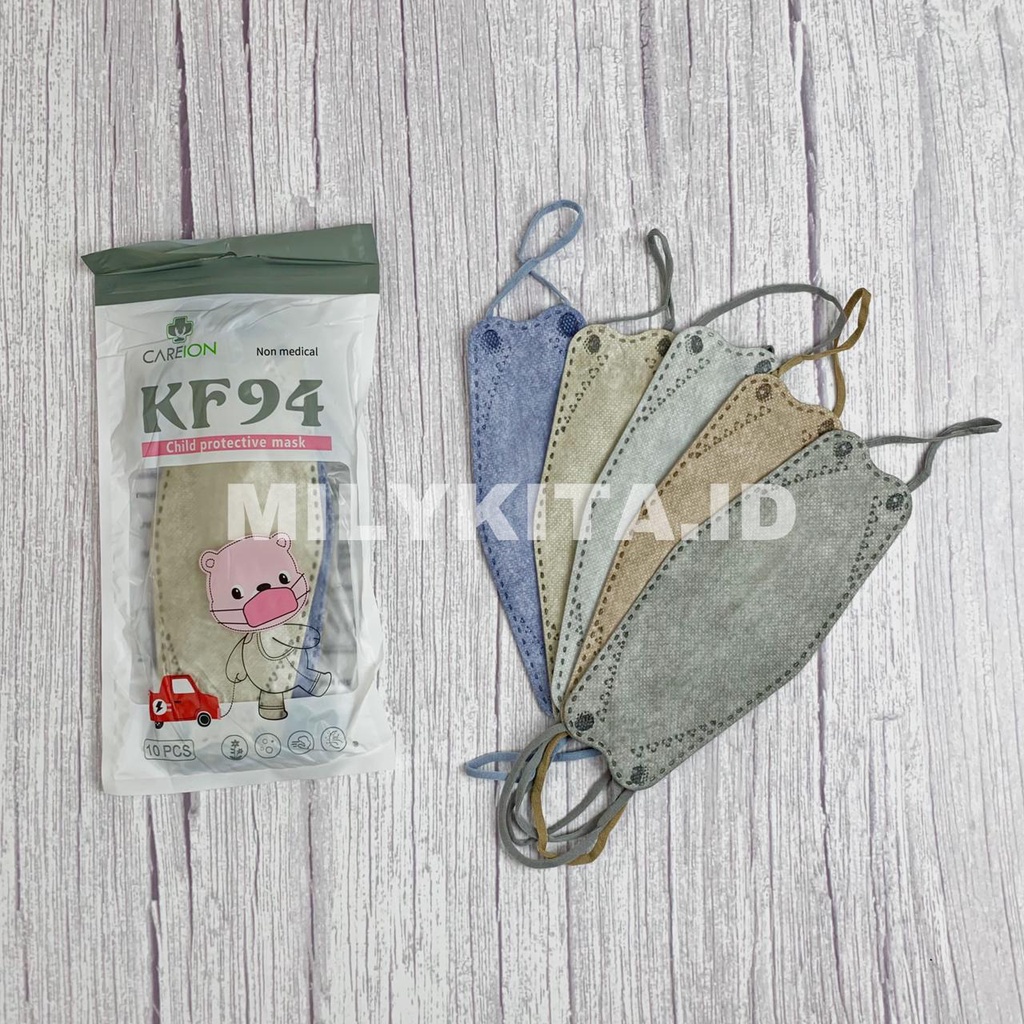 Masker Anak KF94 Careion Gradasi Mix Isi 10 4 Lapis Kids Polos