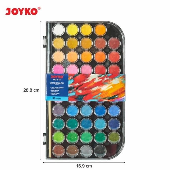 

BAYAR DITEMPAT Joyko Watercolor Set Cat Air WC-3 Isi 48 Warna/CAT AKRILIK SET/CAT AKRILIK SET 24 WARNA/CAT AKRILIK PASTEL/CAT AIR/CAT AIR LUKIS SET/CAT AIR GIOTTO/KUAS LUKIS 1 SET/KUAS LUKIS KECIL/KUAS LUKIS LENGKAP/KANVAS LUKIS/KANVAS LUKIS SKETSA/KANVAS