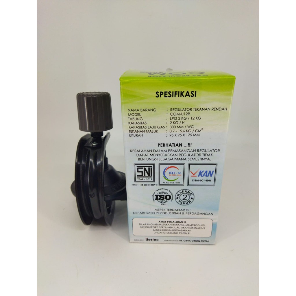 Regulator Gas COM-U12R Destec Tekanan Rendah Non Meter