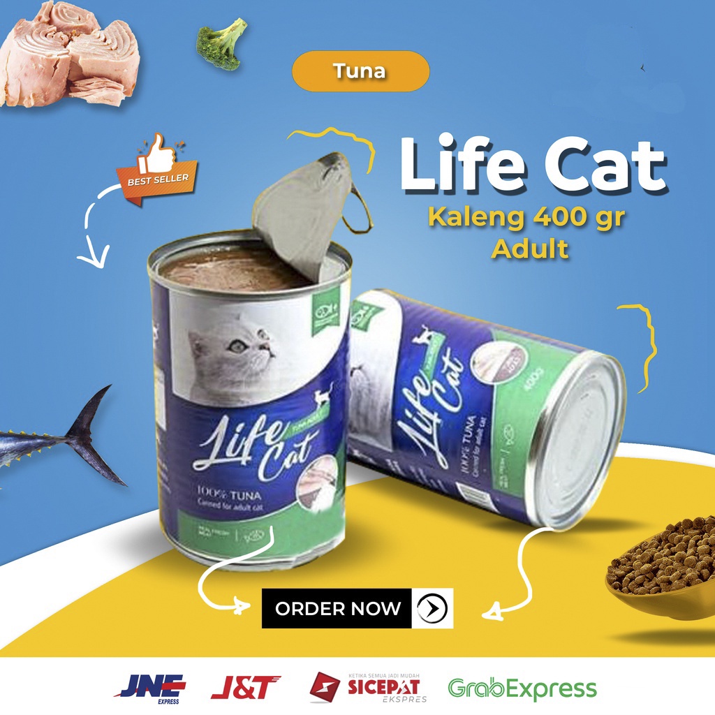 Life Cat Kaleng 400gr Wet Food Makanan Kucing Basah