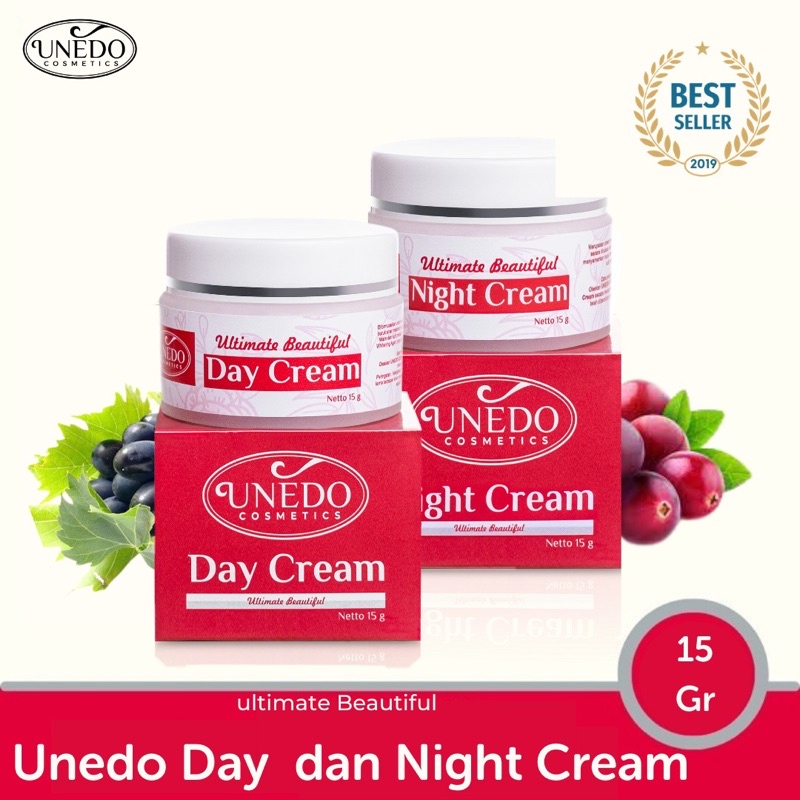 UNEDO BUNDLE DAY NIGHT CREAM UNTUK KULIT KERING FLEK HITAM