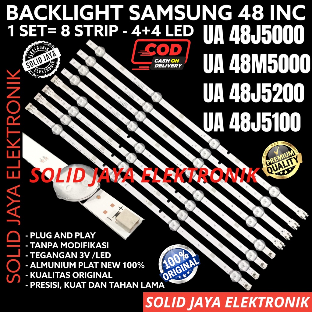 BACKLIGHT TV LED SAMSUNG 48 INC UA 48J5000 48M5000 48J5020 48J5200 48J5100 LAMPU BL 8K 3V 48M 48J 48IN 48INC 48INCH UA48J5000 UA48M5000 UA48J5020 UA48J5200 UA48J5100 UA-48J5000 UA-48M5000 UA-48J5020 UA-48J5200 UA-48J5100 SAMSUNG 8LED INCH IN 8 KANCING