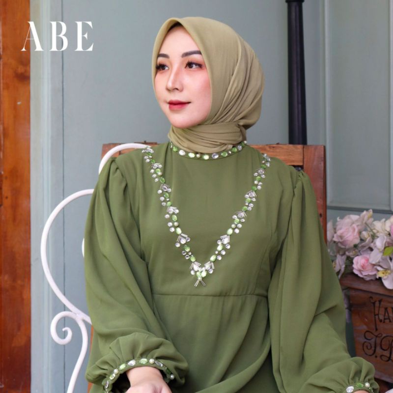 FASHION MUSLIM//NUHA DRESS PAYET//Kode AB