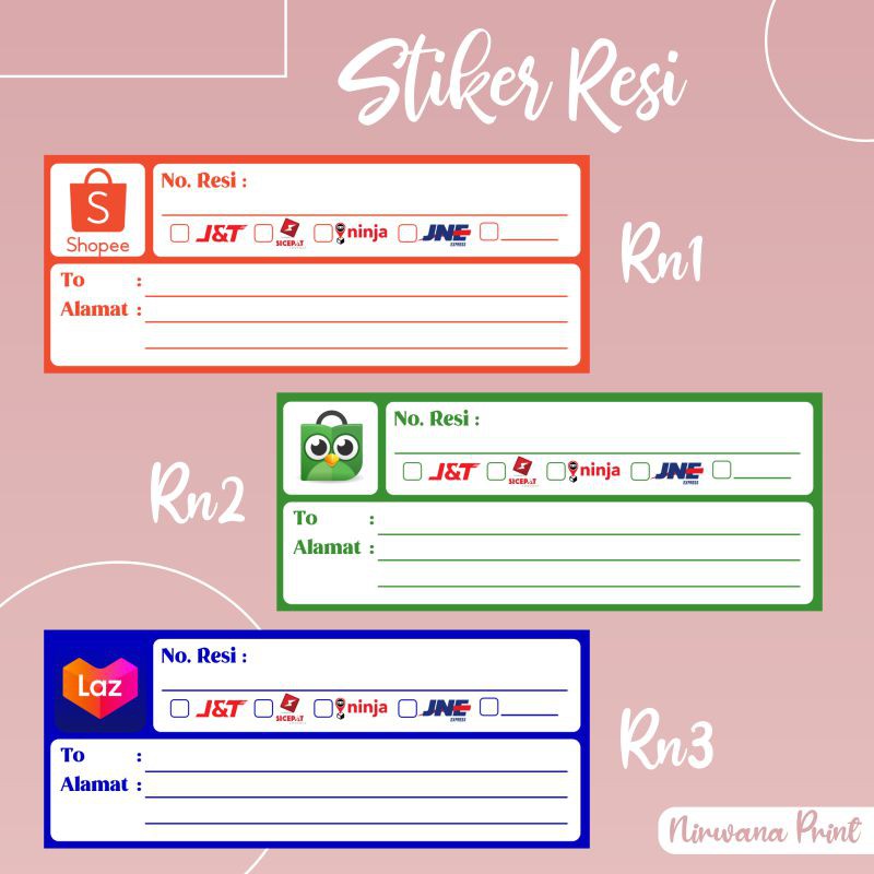 

STIKER LABEL RESI PENGIRIMAN OLSHOP CUSTOM NAMA TOKOMU