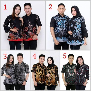  PROMO BATIK  COUPLE  BAJU  COUPLE  BATIK  SERAGAM KERJA 