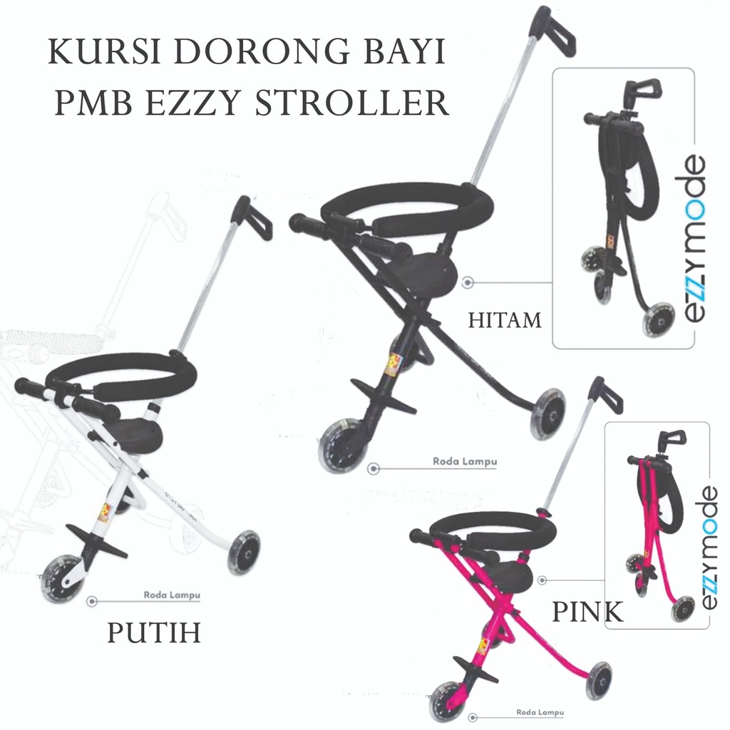 omtepen - Stroller Dorong Ezzy Kursi Dorong Anak Bayi PMB S05 Ezzy Stroller Baby BEST QUALITY