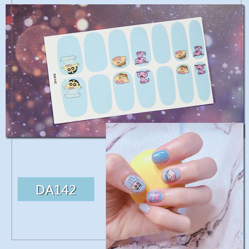 Da141-160Pcs / Lembar Stiker Kuku Palsu 3d Bronzing Untuk Nail Art Diy