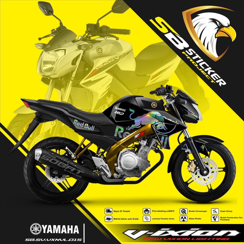 STRIPING VIXION NVL 2013-2015 - STRIPING HOLOGRAM YAMAHA VIXION NVL 2013-2015 RED BULL