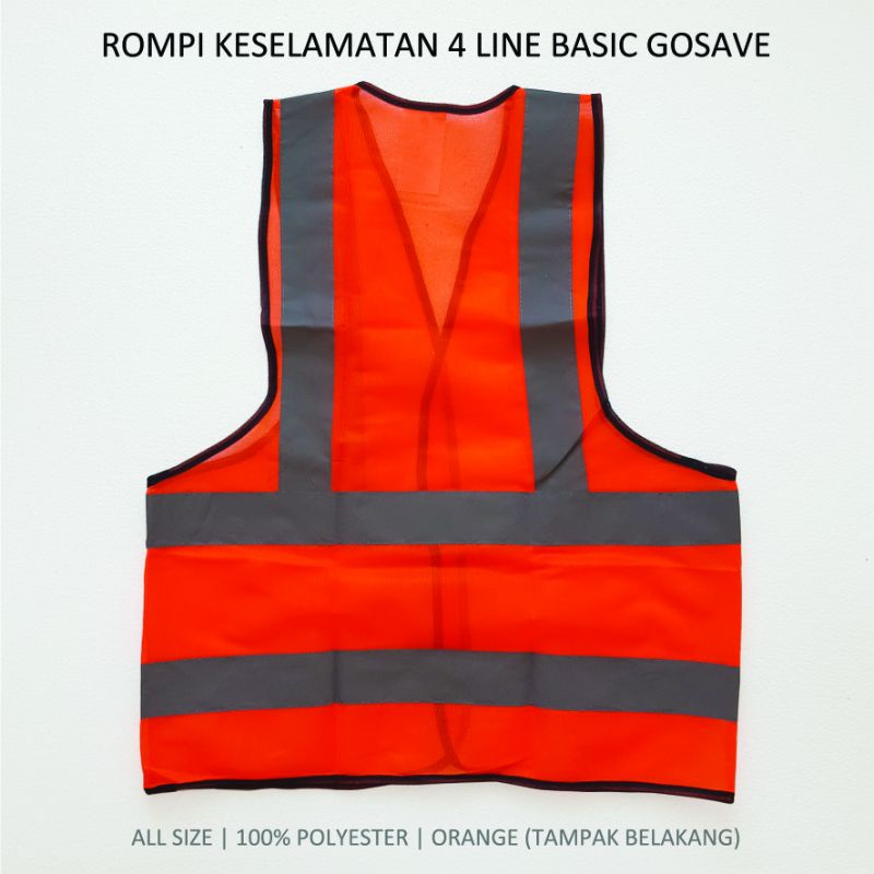 ROMPI PENGAMAN | Safety Vest Keselamatan Proyek Polyester Gosave murah