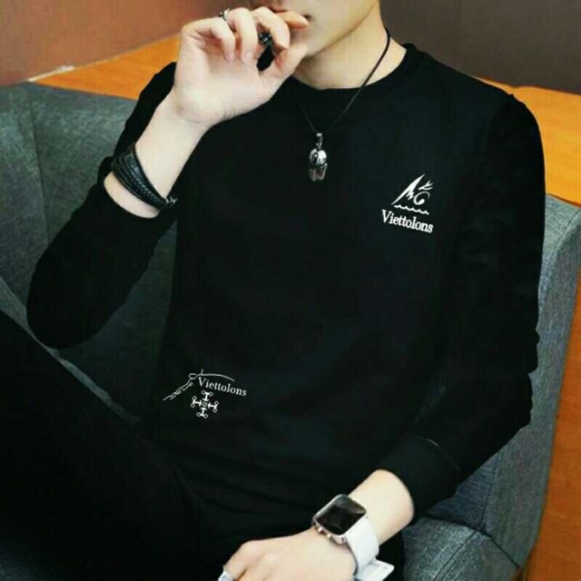 Baju Andika Kaos Lengan Panjang Cowok Pria Fashion Trendi Kekinian
