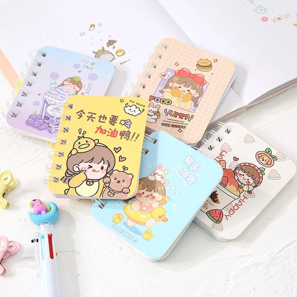 Mxbeauty Coil Notebook Portable Kawaii Alat Tulis Sekolah Alat Kantor Planner Student Diary Book A7 Notebook